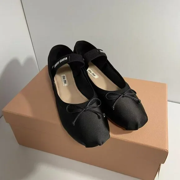 Miu Miu Black Ballet Flats - Picture 6 of 8